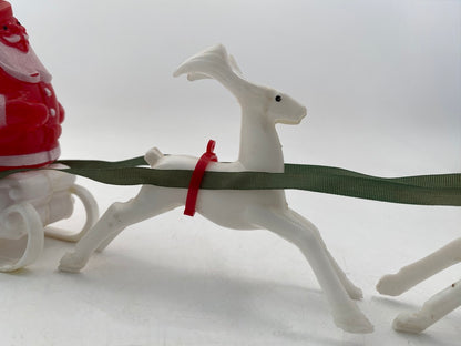Midcentury Santa Claus and his Reindeer by Rosbro, Providence RI