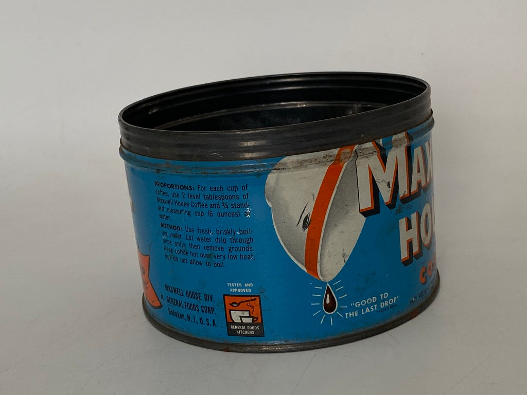 Midcentury Maxwell House Coffee Tin Can at Duckwells