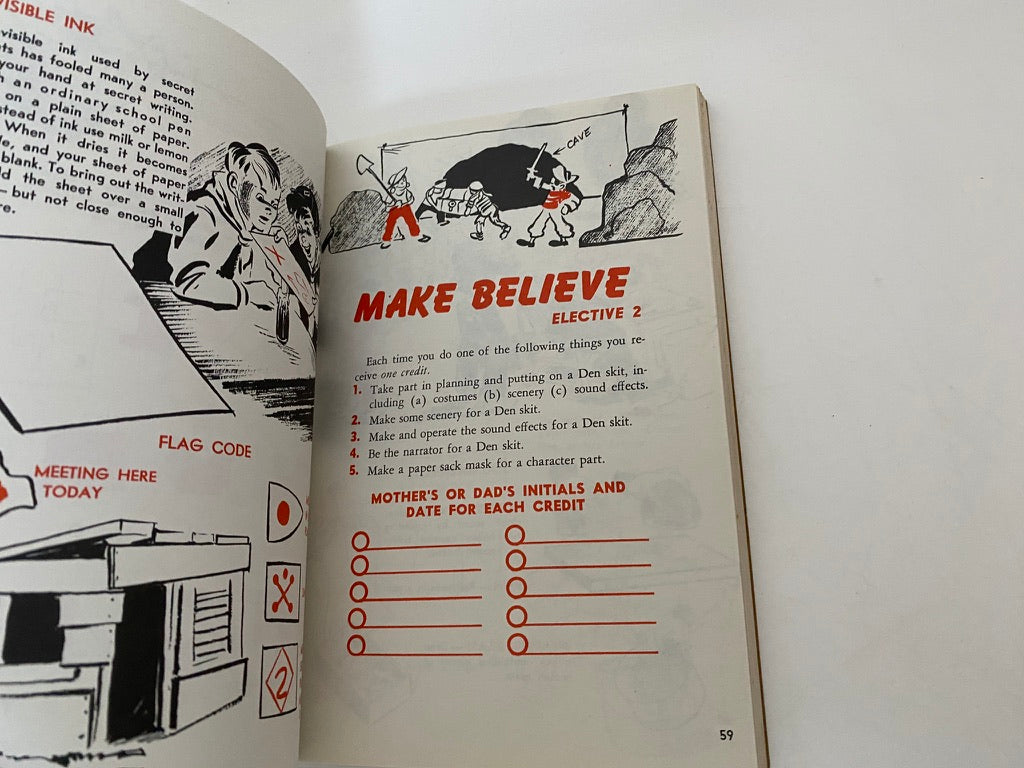 Vintage 1954 Wolf Cub Scout Book at Duckwells