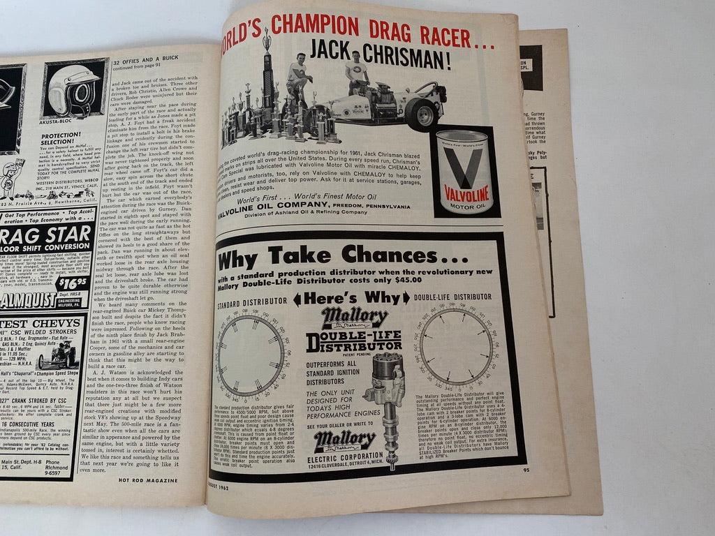 Midcentury Hot Rod Magazine August 1962 at Duckwells