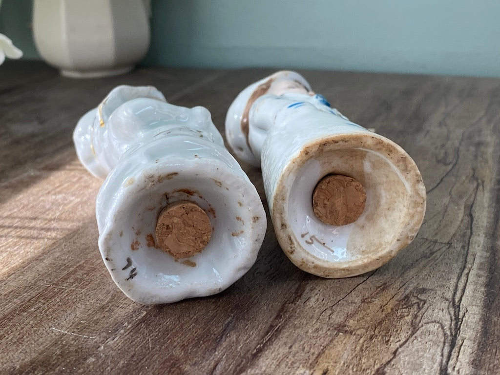 Antique Couple Salt and Pepper Shakers at Duckwells