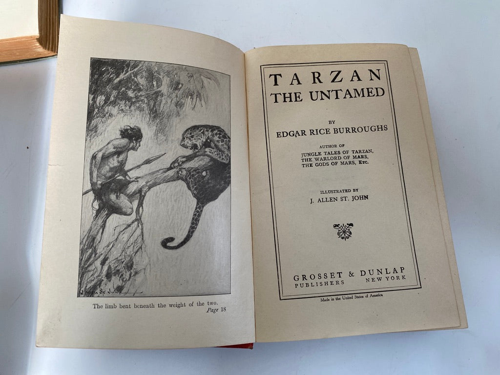 Antique Tarzan Hardcover Books at Duckwells