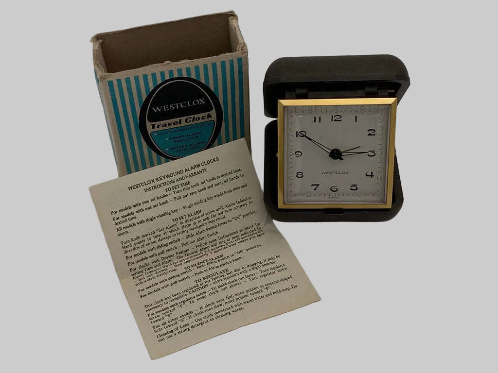 Vintage Travel Alarm Clock at Duckwells