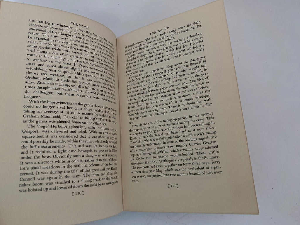 Vintage Sailing History Book, Sceptre, The Seventeenth Challenger at Duckwells