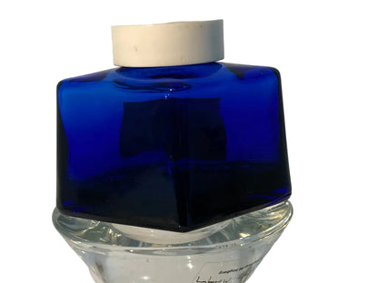 Vintage Parker Ink Quink Cobalt Blue Diamond Shaped Bottle