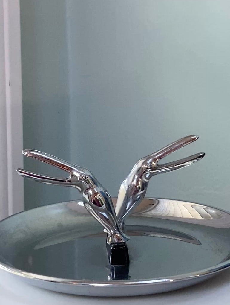 Midcentury Chrome Ashtray, Pincherette by Hamilton at Duckwells