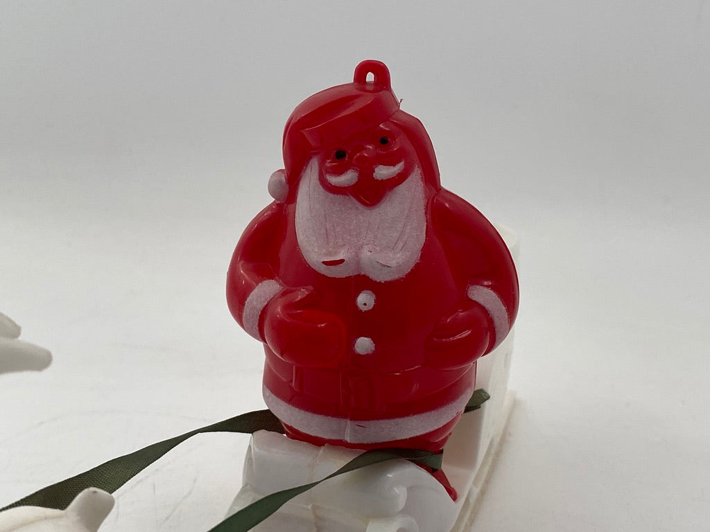 Midcentury Santa Claus and his Reindeer by Rosbro, Providence RI