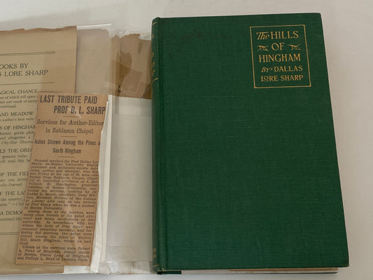 Antique First Edition Book "The Hills of Hingham" by Dallas Lore Sharp