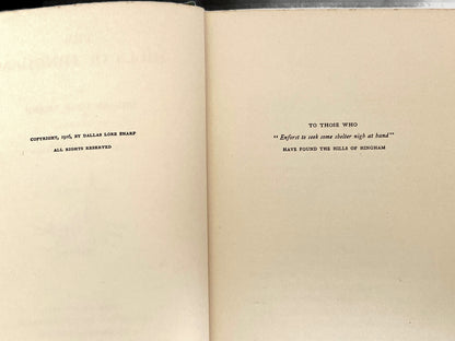 Antique First Edition Book "The Hills of Hingham" by Dallas Lore Sharp at Duckwells