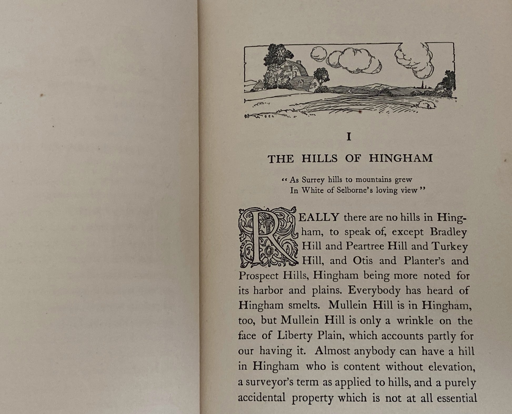 Antique First Edition Book "The Hills of Hingham" by Dallas Lore Sharp at Duckwells