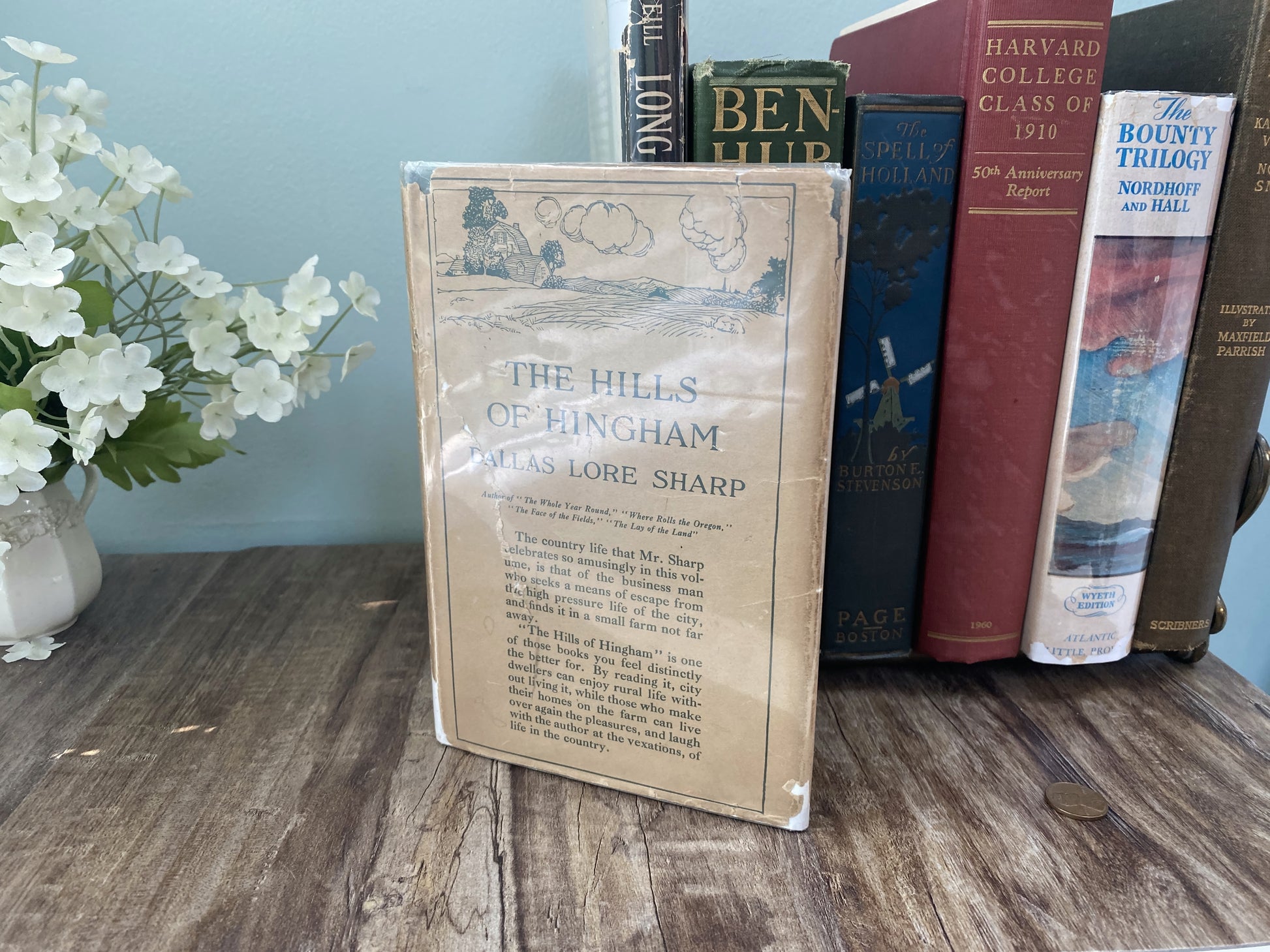 Antique First Edition Book "The Hills of Hingham" by Dallas Lore Sharp at Duckwells