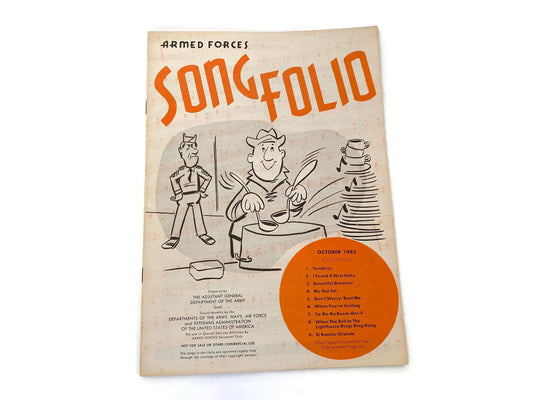 Midcentury Armed Forces Song Folio October 1962 - Duckwells
