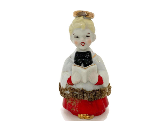 Midcentury Christmas Boy Caroler Ceramic Figurine at Duckwells