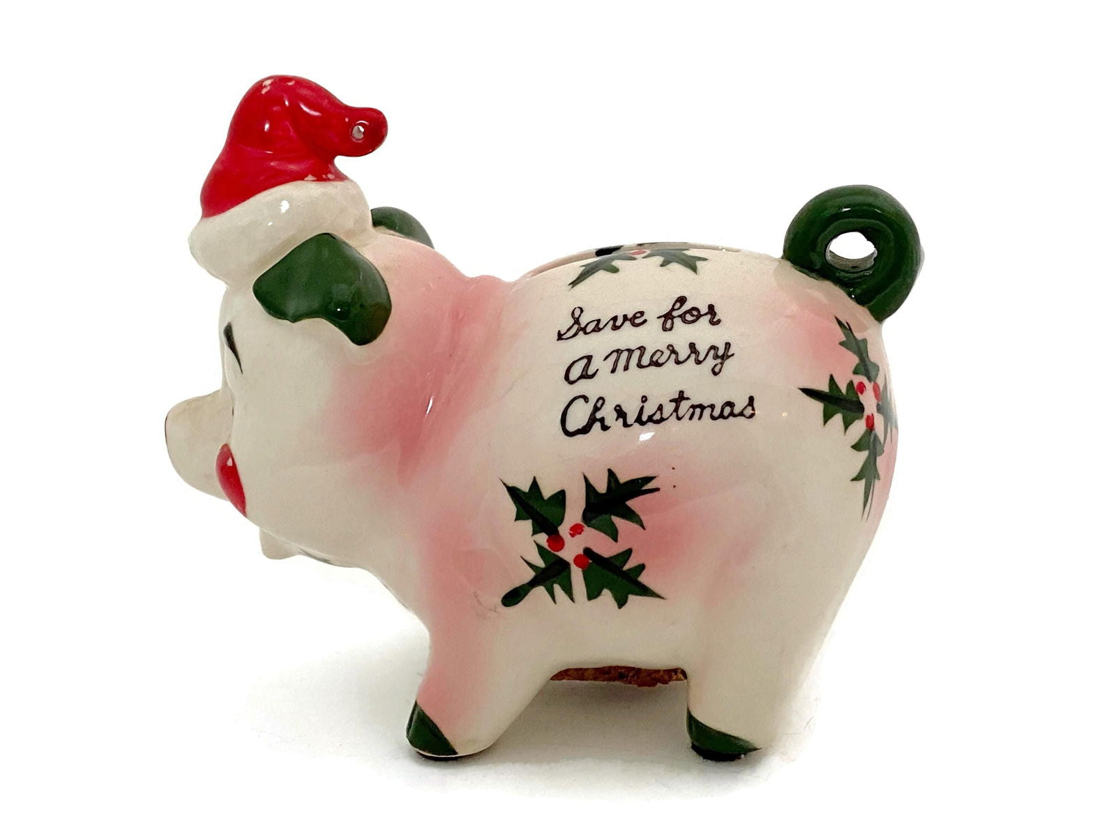 Midcentury Christmas Ceramic Piggy Bank by Kreiss - Duckwells