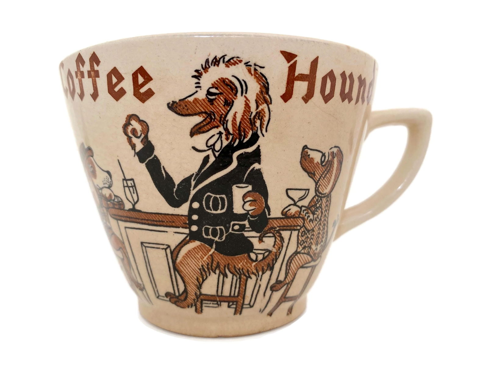 Midcentury Coffee Hound Oversized Ceramic Mug - Duckwells