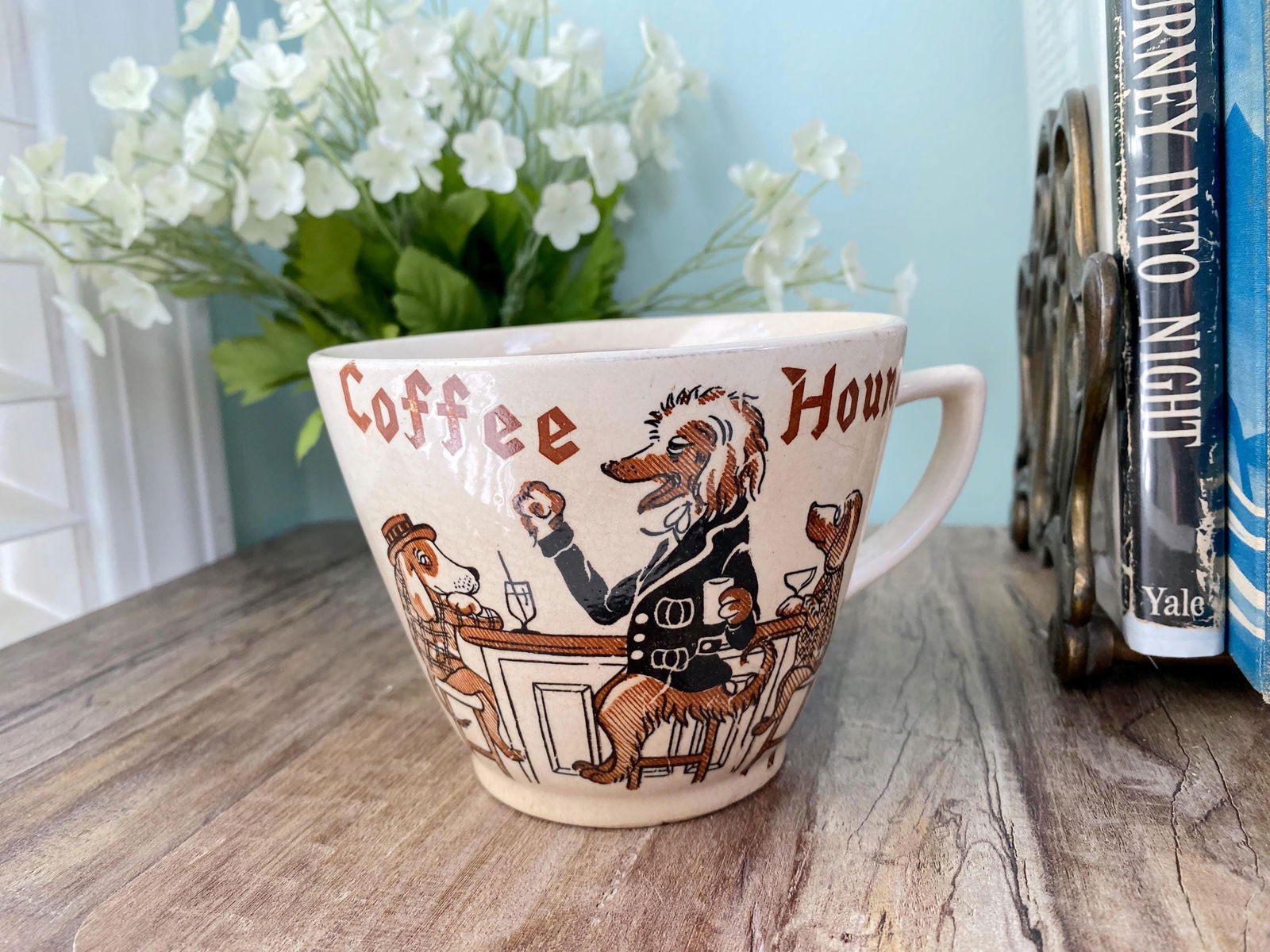 Midcentury Coffee Hound Oversized Ceramic Mug - Duckwells