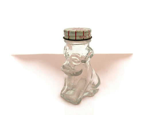 Midcentury Glass Dog Figural Bottle at Duckwells