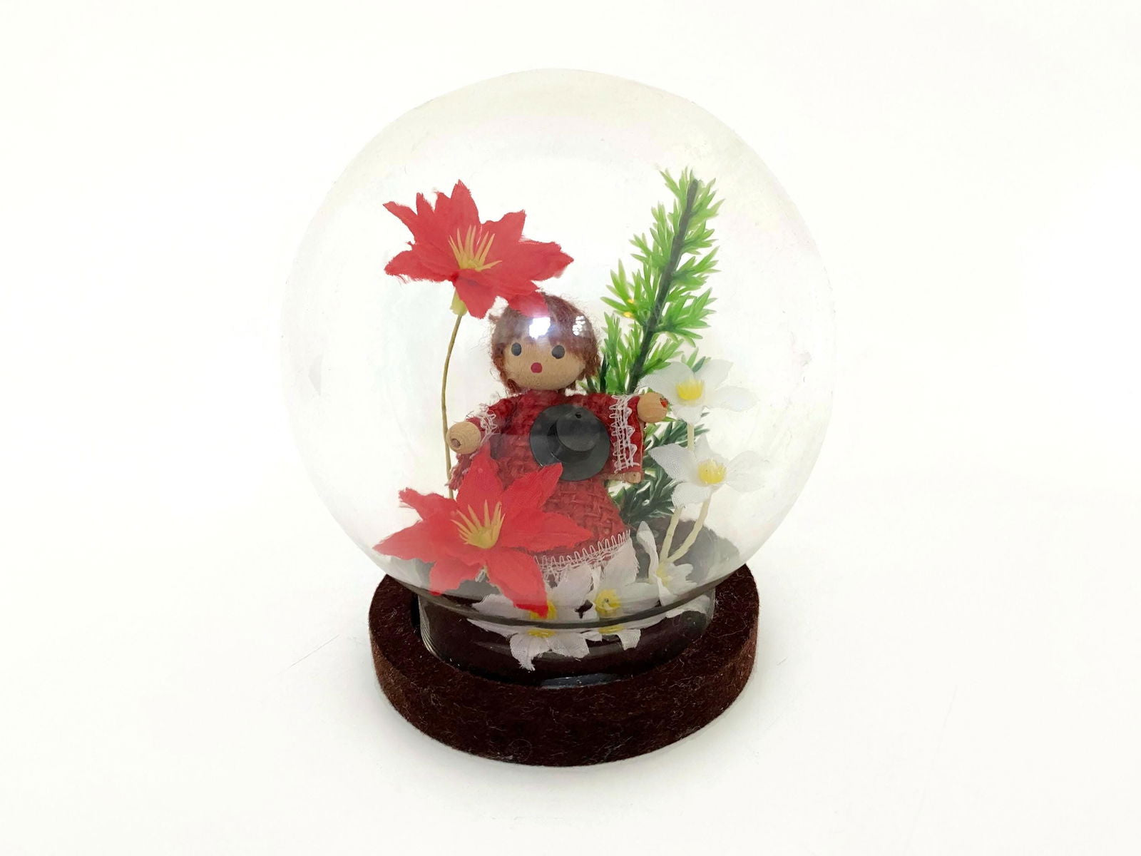 Midcentury Glass Globe Terrarium Kitsch Cloche - Duckwells