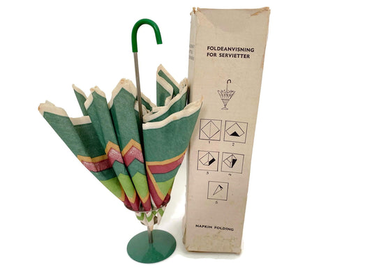 Midcentury Napkin Umbrella Holder with Original Package at Duckwells