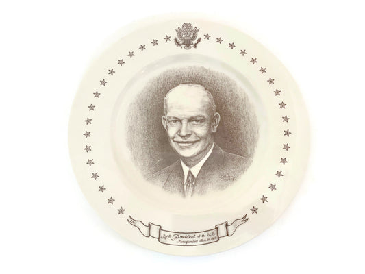 Midcentury President Dwight D. Eisenhower Collectible Plate at Duckwells