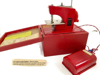 Midcentury Toy Sewing Machine Electric Little Modiste Made in Japan - Duckwells