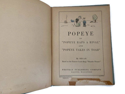 Vintage 1937 Popeye Story Book - Duckwells