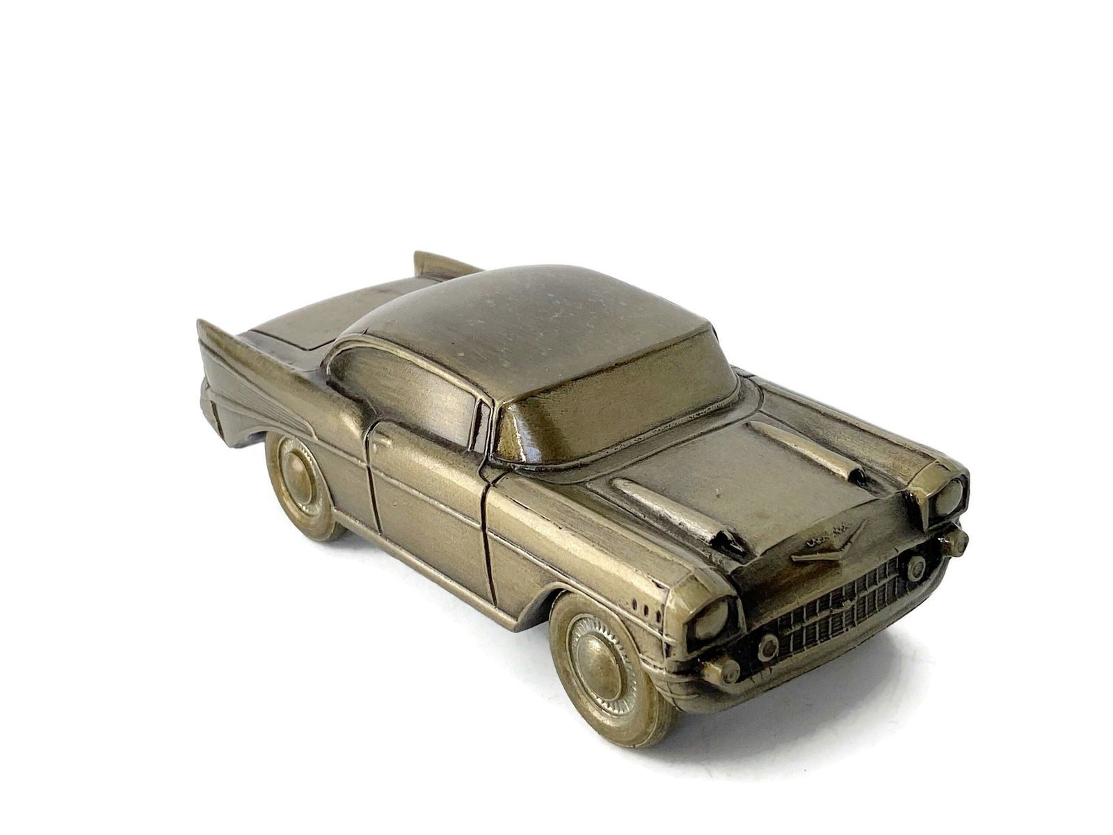 Vintage 1957 Chevy Automobile Cast Metal Coin Bank - Duckwells