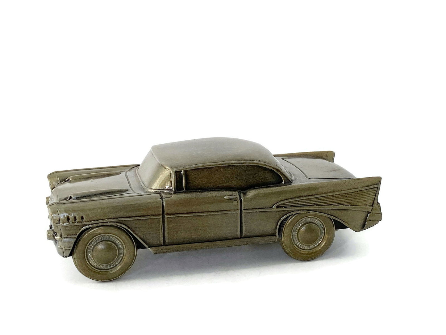 Vintage 1957 Chevy Automobile Cast Metal Coin Bank - Duckwells