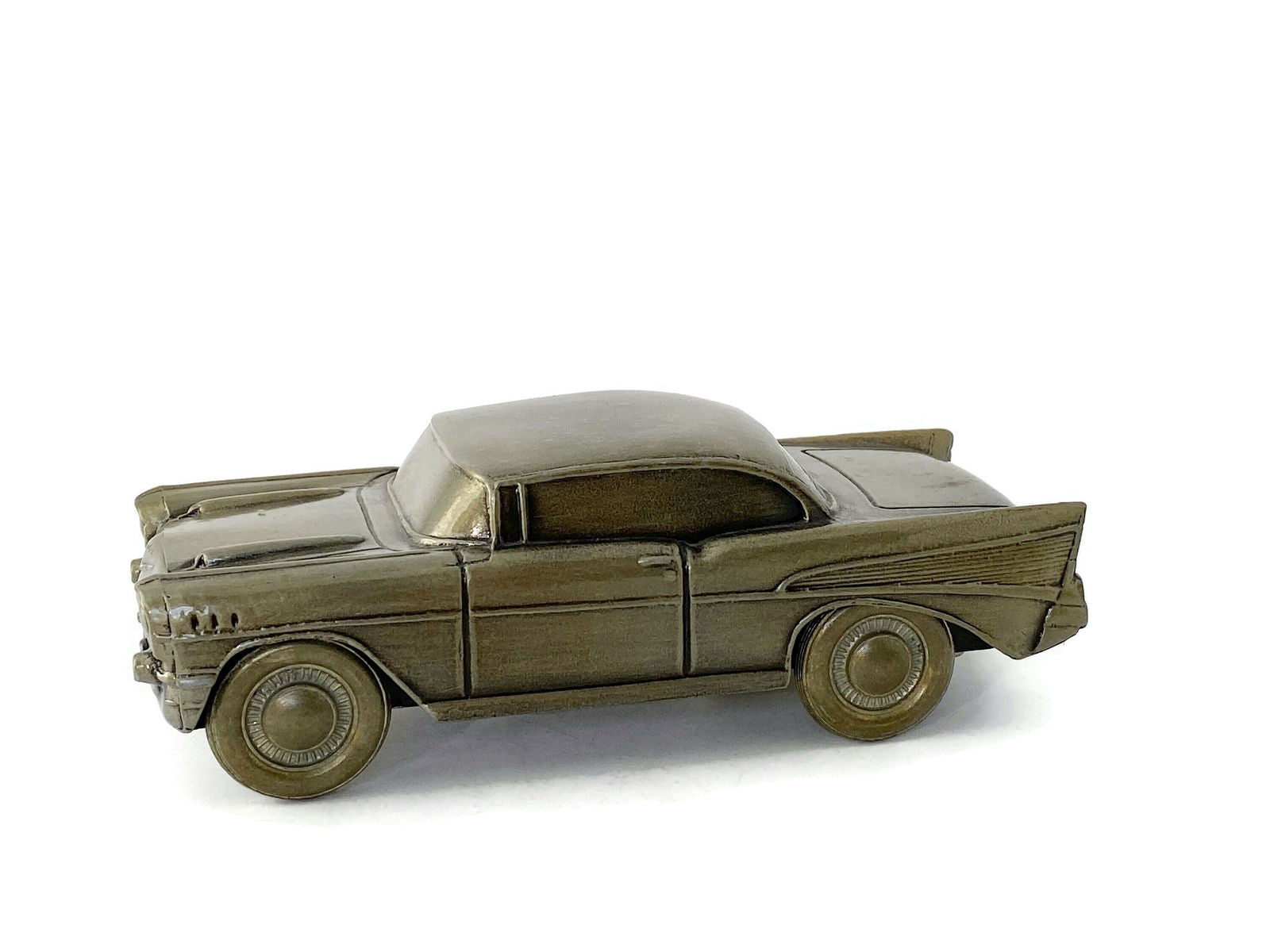 Vintage 1957 Chevy Automobile Cast Metal Coin Bank - Duckwells