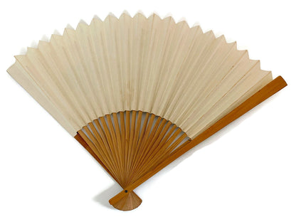 Vintage Bamboo and Paper Folding Fan - Duckwells
