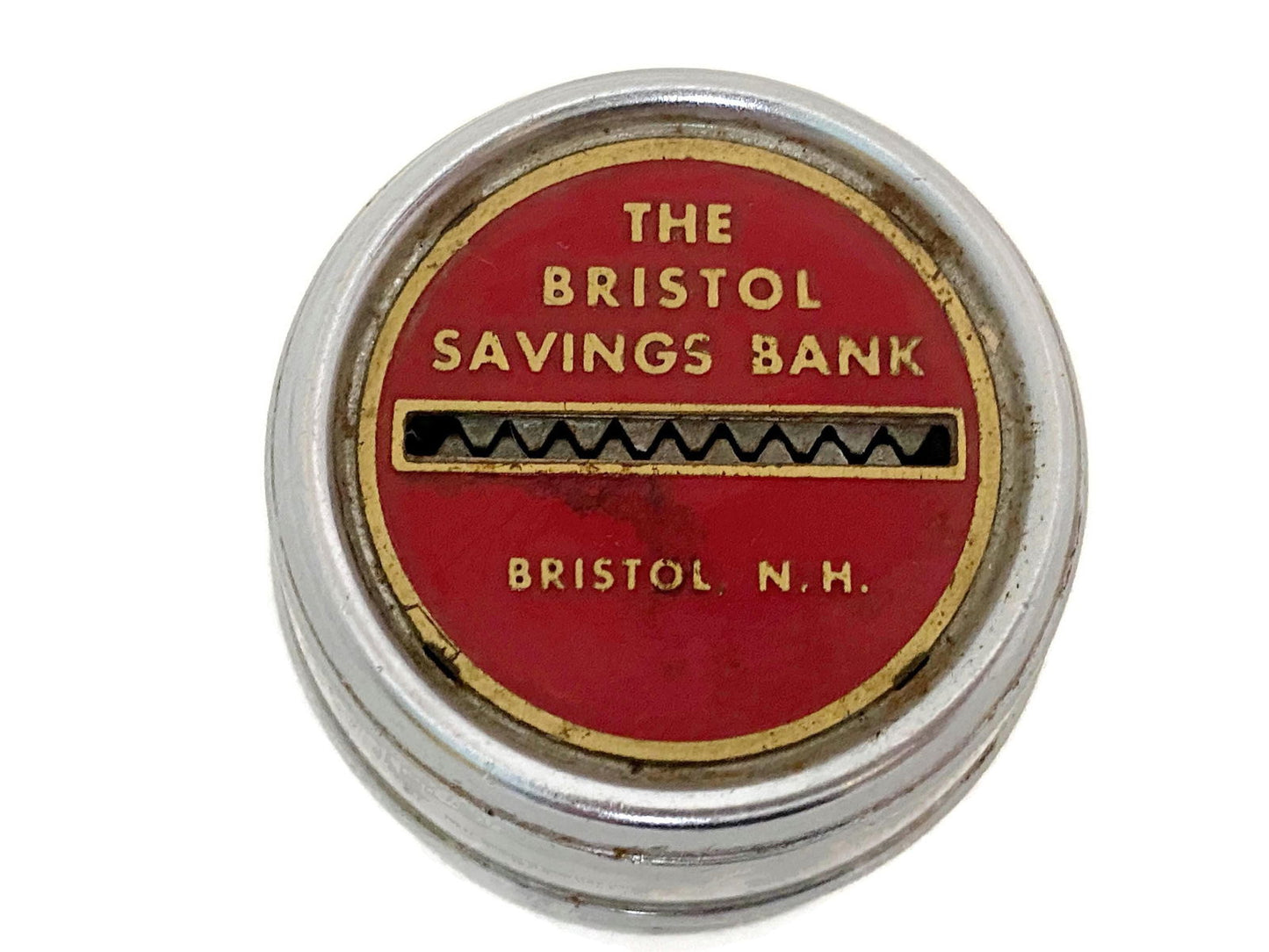 Vintage Barrel Advertising Bank Bristol NH Savings Bank - Duckwells