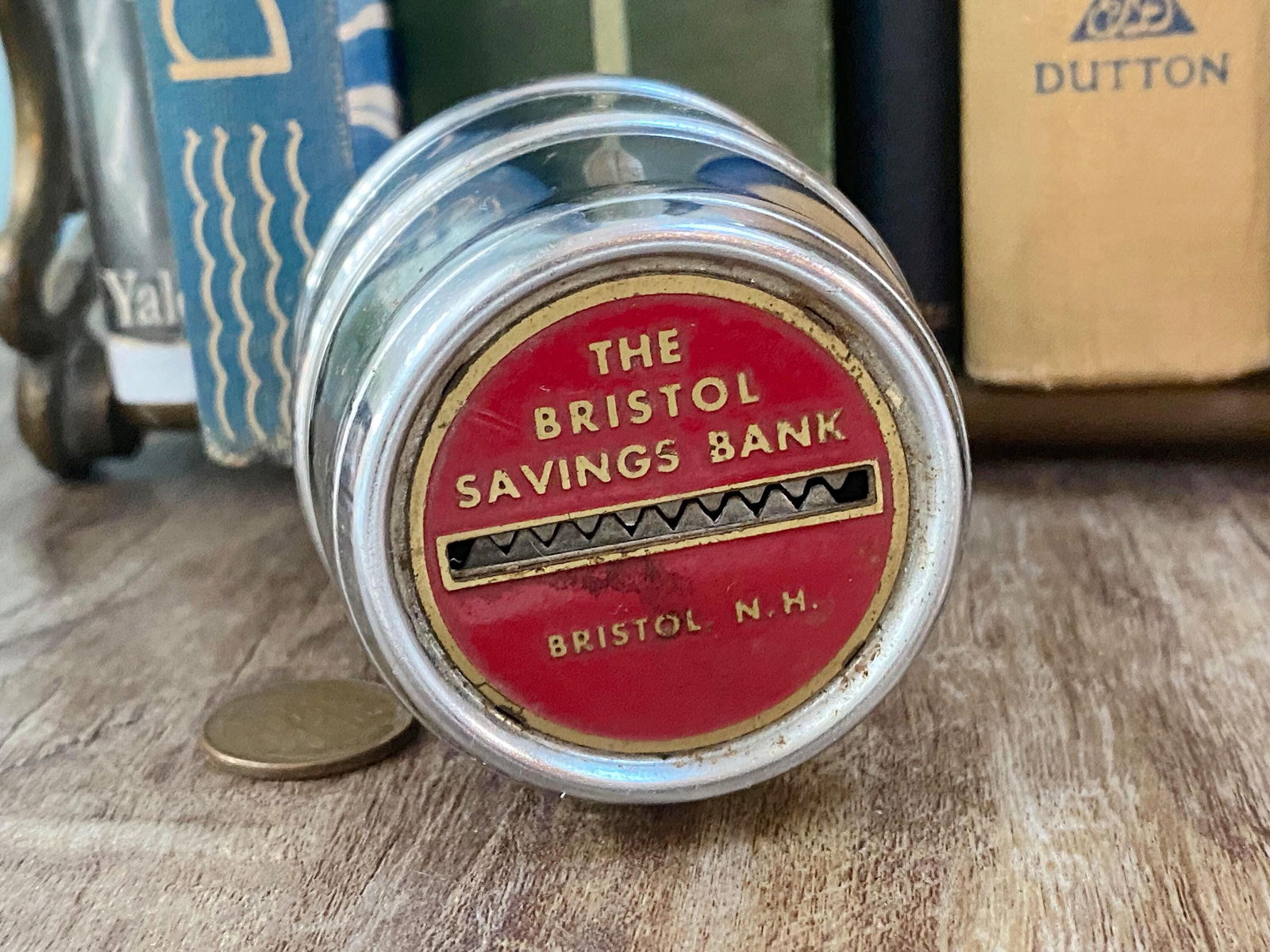 Vintage Barrel Advertising Bank Bristol NH Savings Bank - Duckwells