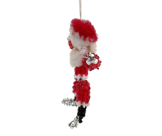 Vintage Beaded Santa Christmas Tree Ornament at Duckwells