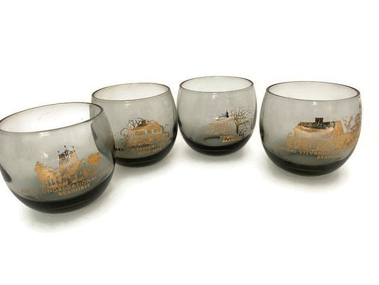 Vintage Braintree Massachusetts Roly Poly Glasses at Duckwells