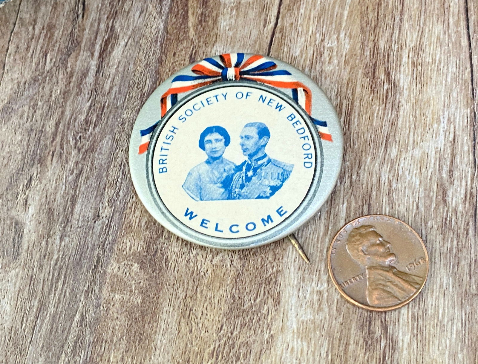 Vintage British Society of Fall River Lapel Pin - Duckwells