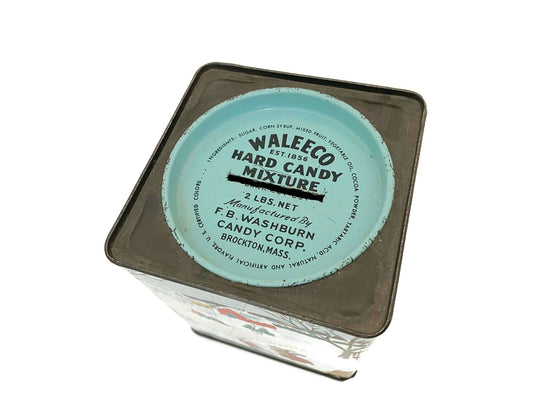 Vintage Candy Tin Litho with Winter Scene at Duckwells