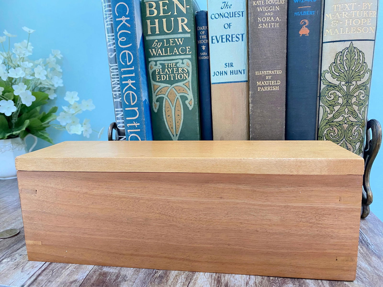 Vintage Cherry Wood Storage Box - Duckwells