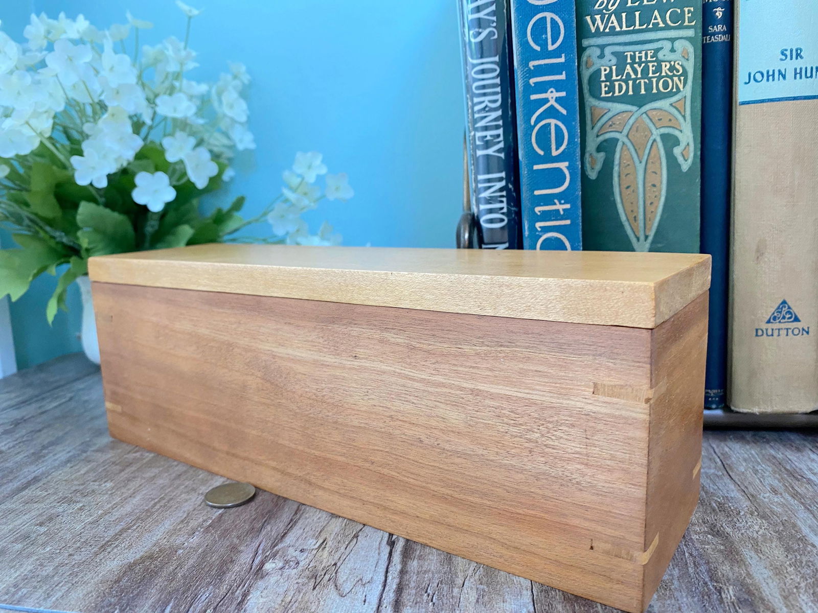 Vintage Cherry Wood Storage Box - Duckwells