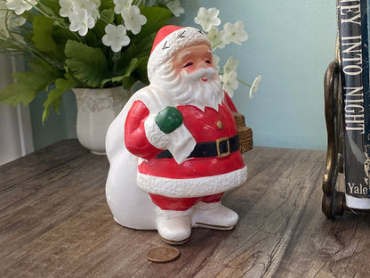 Vintage Christmas Santa Claus Ceramic Planter by Napco - Duckwells