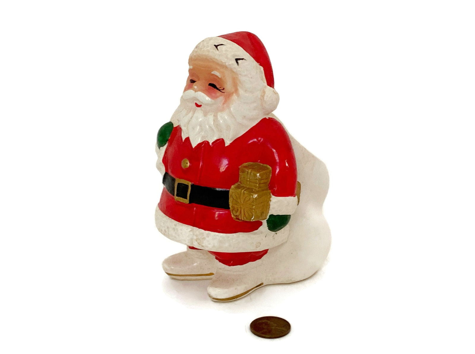 Vintage Christmas Santa Claus Ceramic Planter by Napco - Duckwells