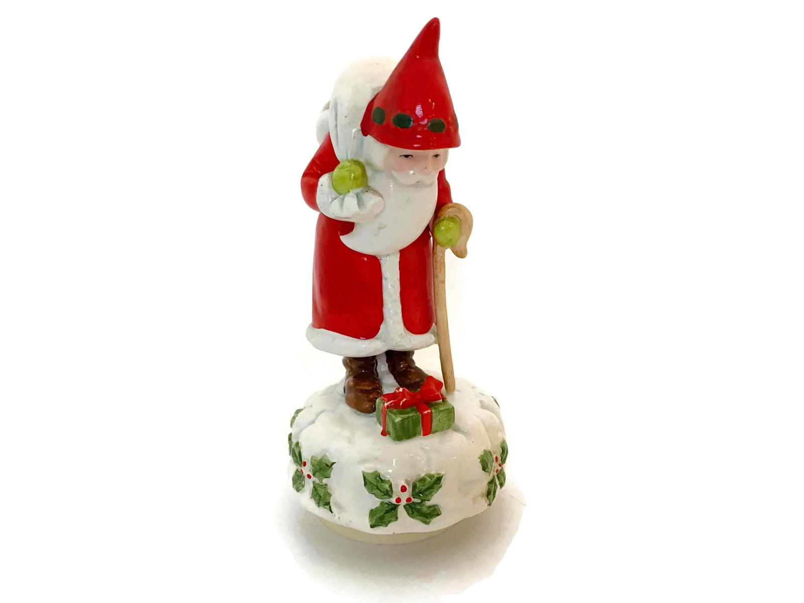 Vintage Christmas Santa Claus Musical Rotating Figurine - Duckwells
