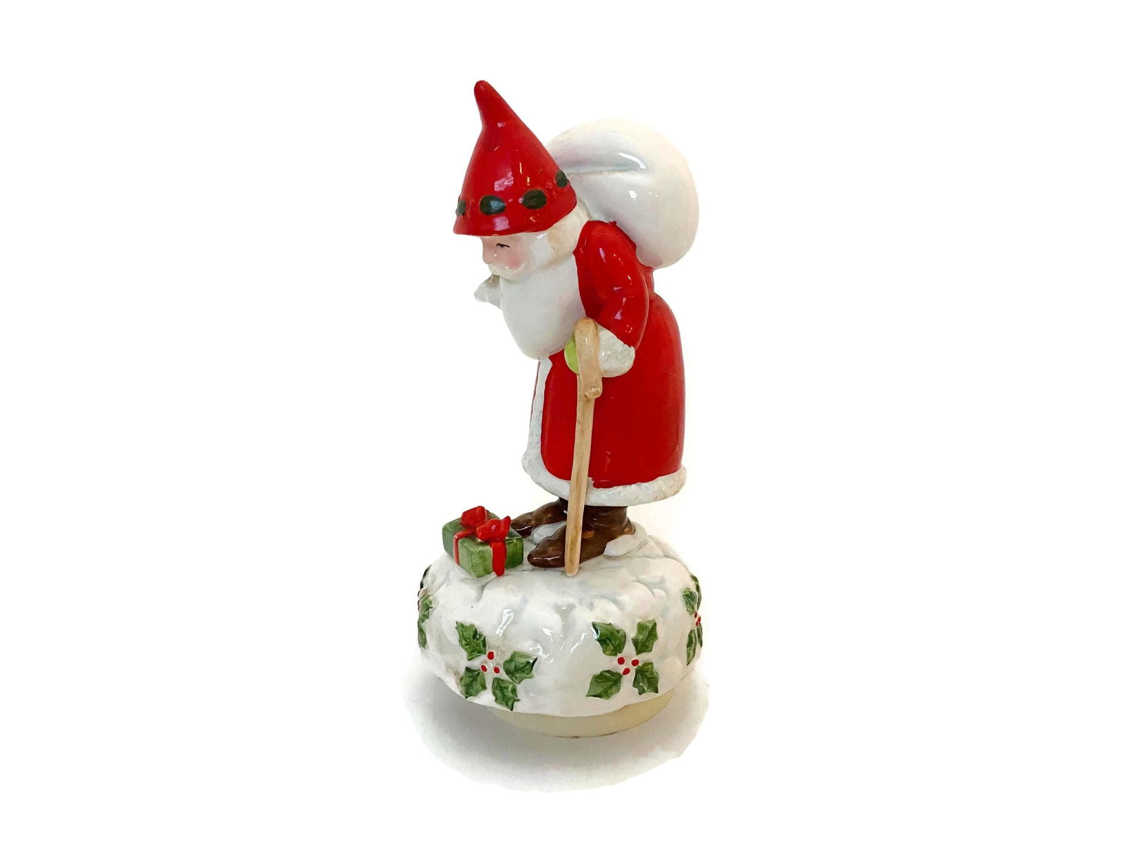 Vintage Christmas Santa Claus Musical Rotating Figurine - Duckwells