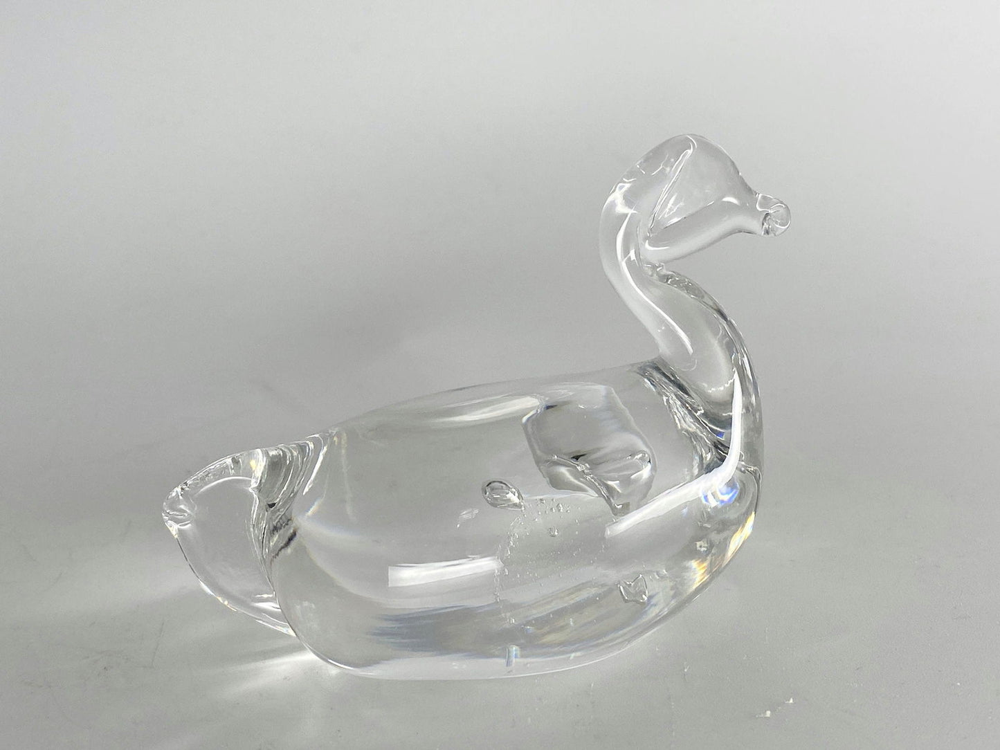 Vintage Crystal Duck by Pairpoint Glass Cape Cod Massachusetts - Duckwells