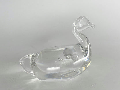 Vintage Crystal Duck by Pairpoint Glass Cape Cod Massachusetts - Duckwells