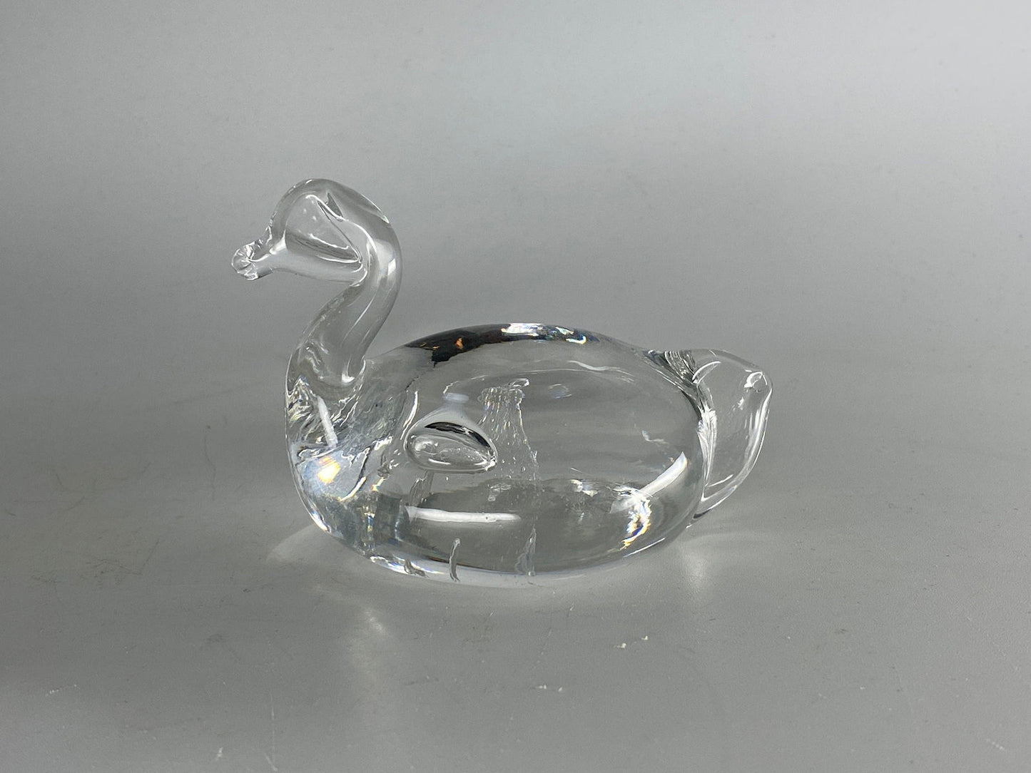 Vintage Crystal Duck by Pairpoint Glass Cape Cod Massachusetts - Duckwells