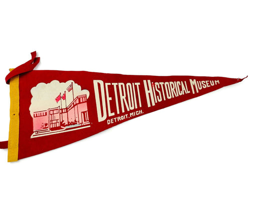 Vintage Detroit Historical Museum Pennant - Duckwells