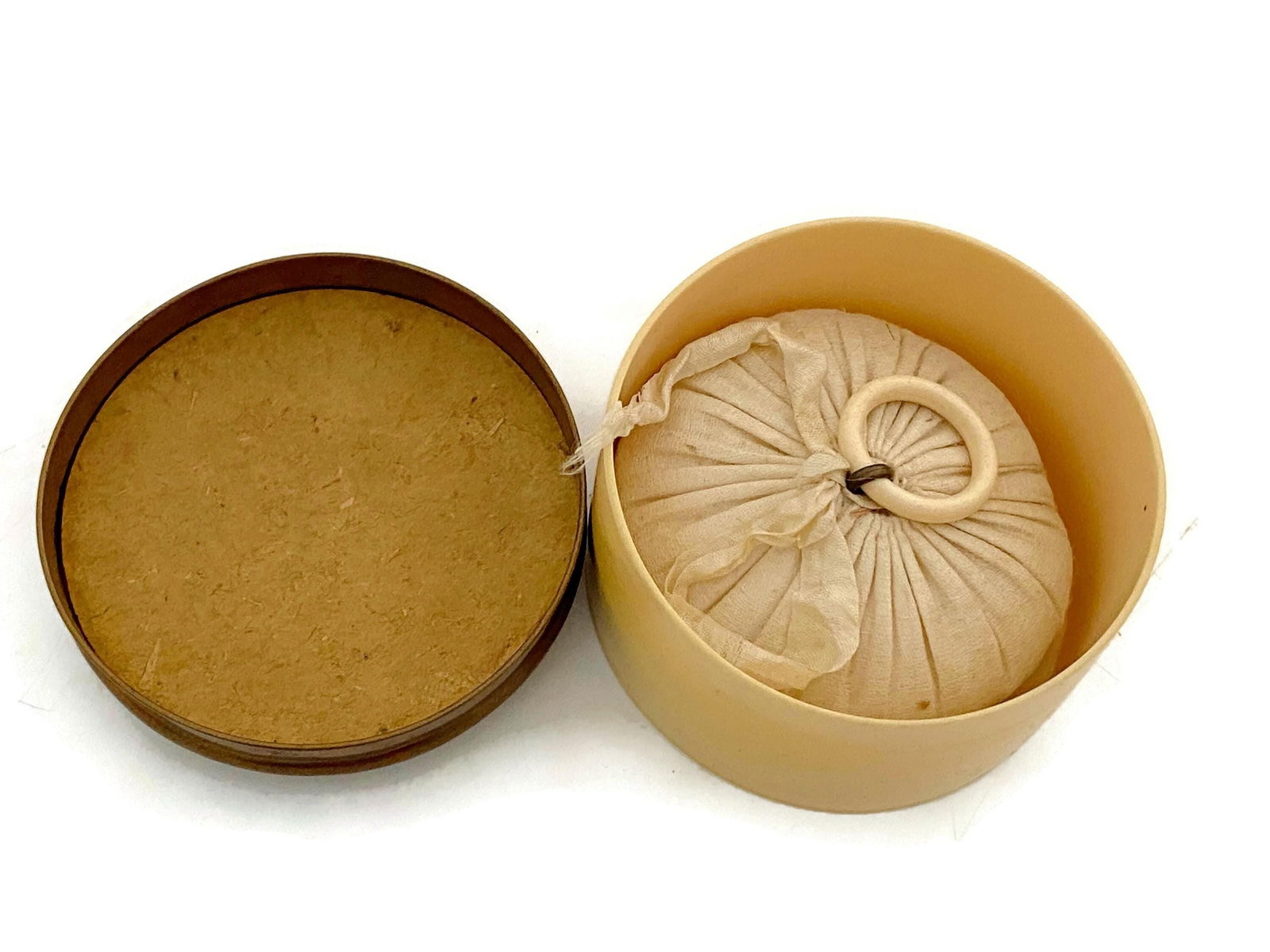 Vintage Dresser Jar Celluloid with Portrait Lid - Duckwells