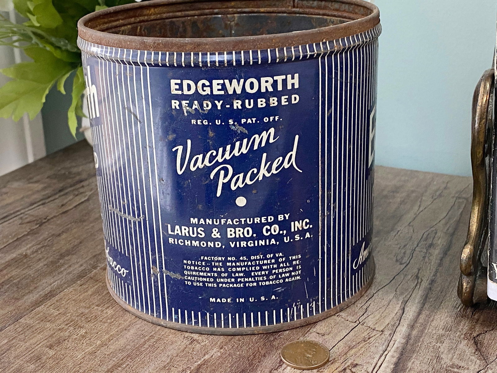 Vintage Edgeworth Tobacco Tin Can - Duckwells