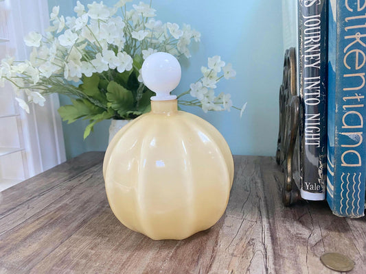 Vintage Fenton Honey Amber Cased Glass Bottle - Duckwells