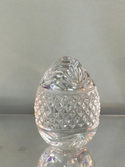 Vintage French Crystal Collectible Egg Paperweight at Duckwells